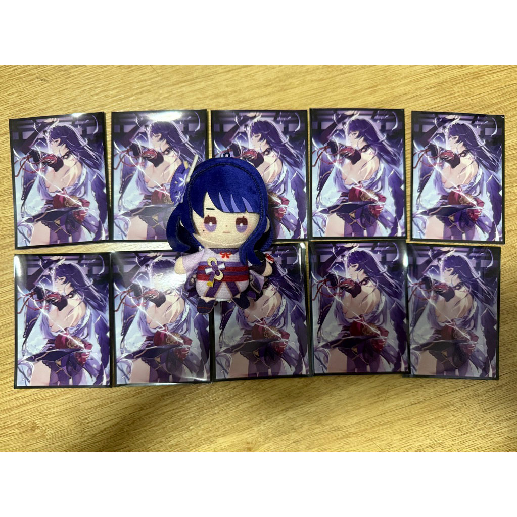 พร้อมส่ง  ซอง Genshin Card Game Raiden Shogun Sleeve ขนาด 67x92mm