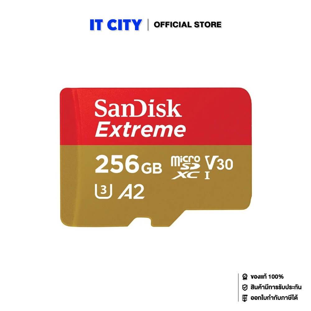 SanDisk Extreme microSDXC, SQXAV 256GB, V30, U3, C10, A2, UHS-I, 190MB/s R, 130MB/s W ME6-000954