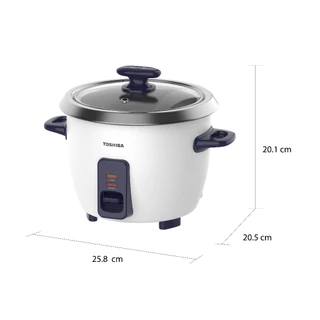 TOSHIBA หม้อหุงข้าว ระบบธรรมดา 0.6 ลิตร RC-6MHUTH(B) / 1.3 ลิตร RC-13MHUTH(B) / 2.2 ลิตร RC-22MHUTH(B) หม้อในอลูมิเนียม