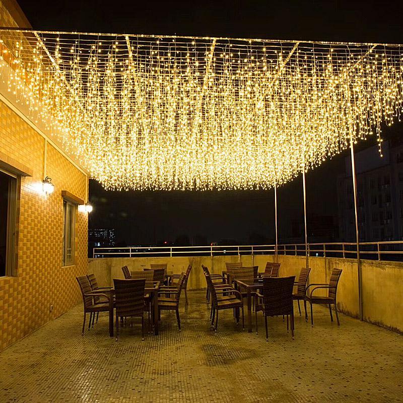 ไฟม่านน้ำแข็ง 3ม.4ม.10ม.ม่านไฟห้อย Led ไฟประดับ ม่านไฟกันน้ำ ทนแดด ไฟตกแต่งหน้าต่างร้าน งานปาร์ตี้ คริสต์มาส