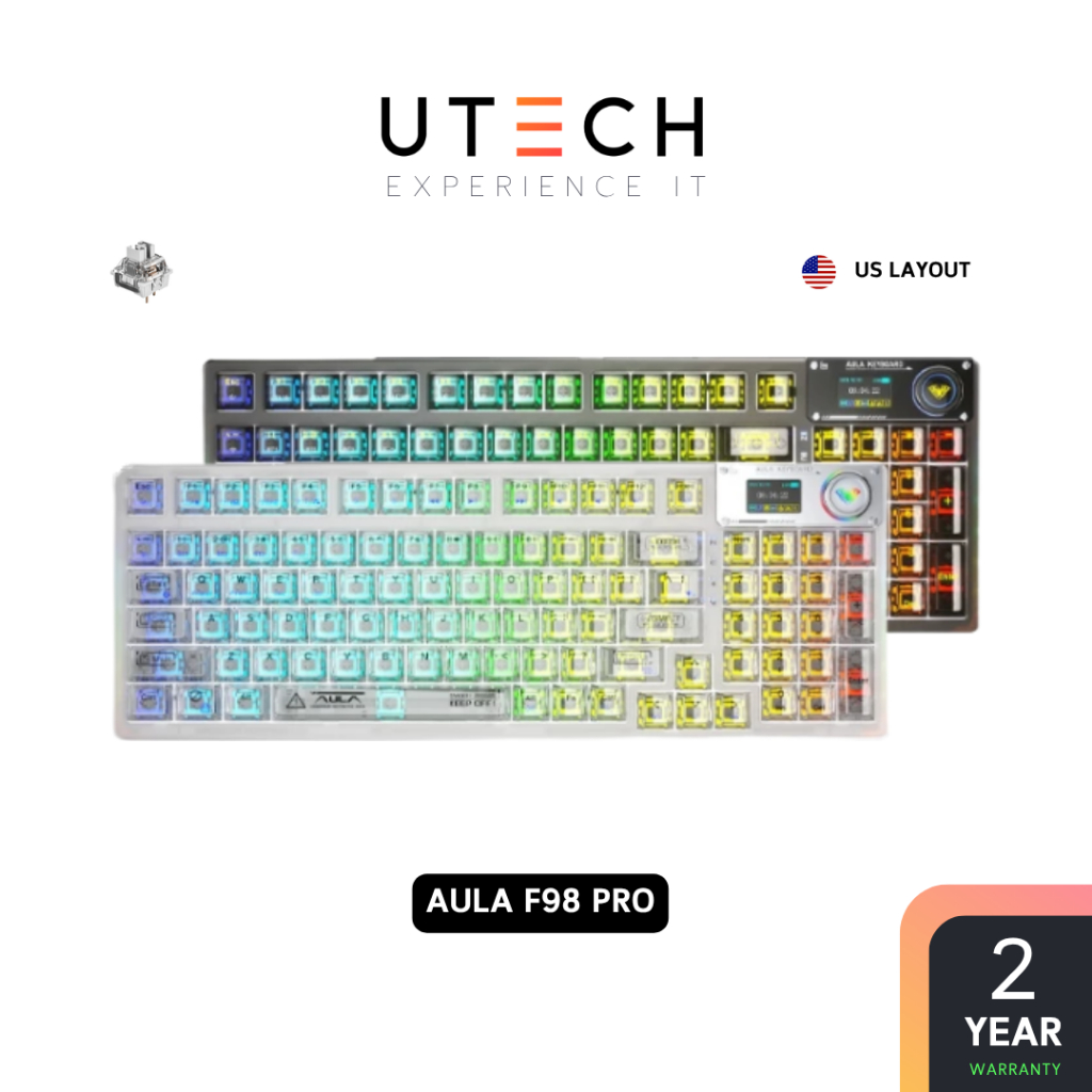 คีย์บอร์ดไร้สาย AULA F98 PRO Gasket Mechanical Keyboard by UTECH