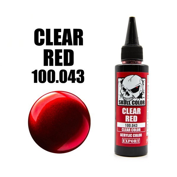 ( เฉพาะส่งด่วน กท ) Skull Color 100.043 Clear Red 60 ml (Clear Color) 8853100903434 (สี)