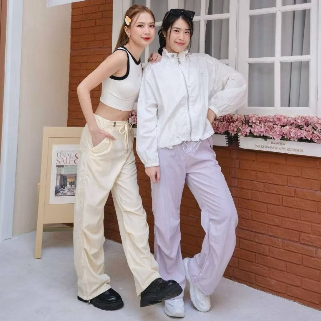 Pradap_brand:Pastel cargo pant(กระดุมหน้า)