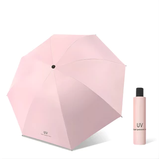 Kaideel ร่มกันUV ร่มพับ 3 ตอน น้ำหนักเบา ขนาดพกพาร่มพับ 26 cm. กันแสง UV กันฝน สะดวกในการพกพา