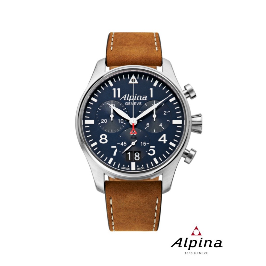 Alpina Quartz AL-372N4S6 STARTIMER PILOT BIG DATE Men's Watch ( นาฬิกาข้อมือผู้ชายระบบถ่าน )