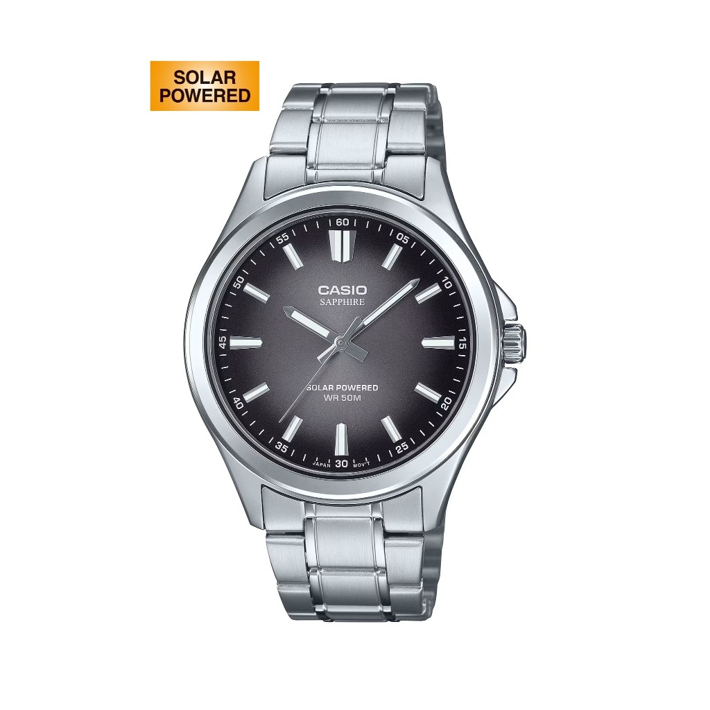 Casio นาฬิกาข้อมือผู้ชาย รุ่น MTS-RS100D-1AVDF Solar Men's Watch ( พลังงานแสงอาทิตย์ )