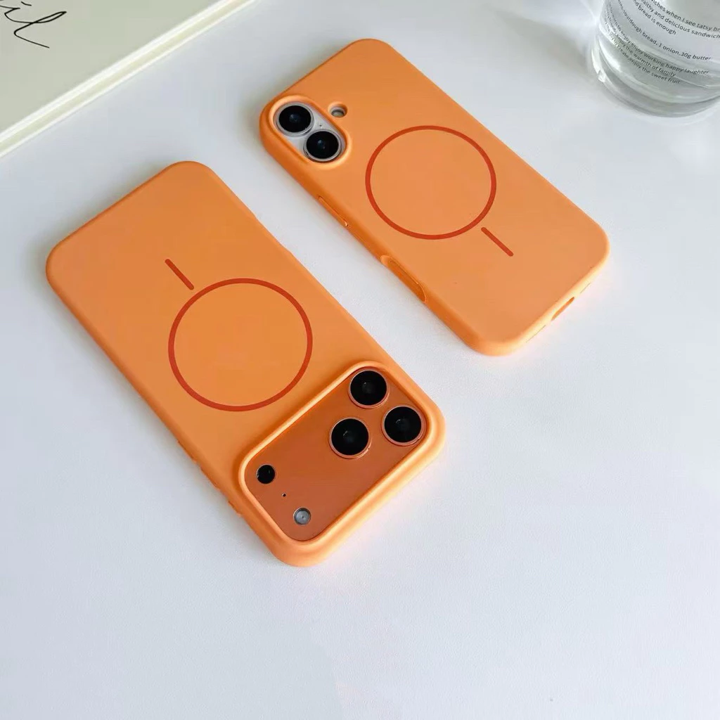 ใหม่ งานกำมะหยี่ เคสซิลิโคนชาร์จไร้สายวงแหวนแม่เหล็ก for iPhone11'12'13'14'15'16'PRO'MAX 7plus 16promax 15Promax 16plus thumbnail 4