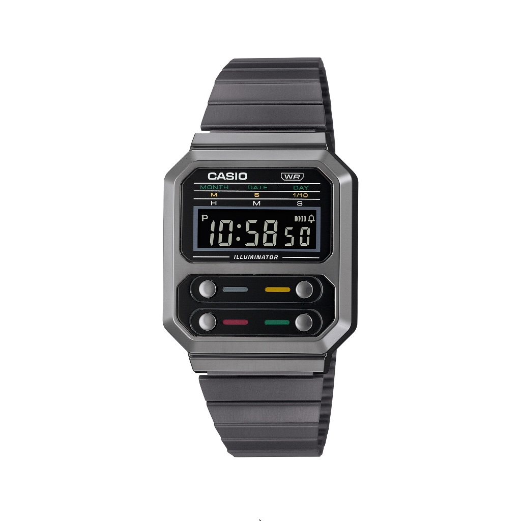 Casio นาฬิกาข้อมือ Unisex  A100WEGG-1ADF vintage watch Quartz