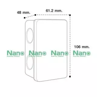 กล่องพักสาย 2x4 1ชิ้น 50ชิ้น ยกลัง แบบมิล NANO 24MB 24M 24Y 24B 24W แบบมิล แบบหุน