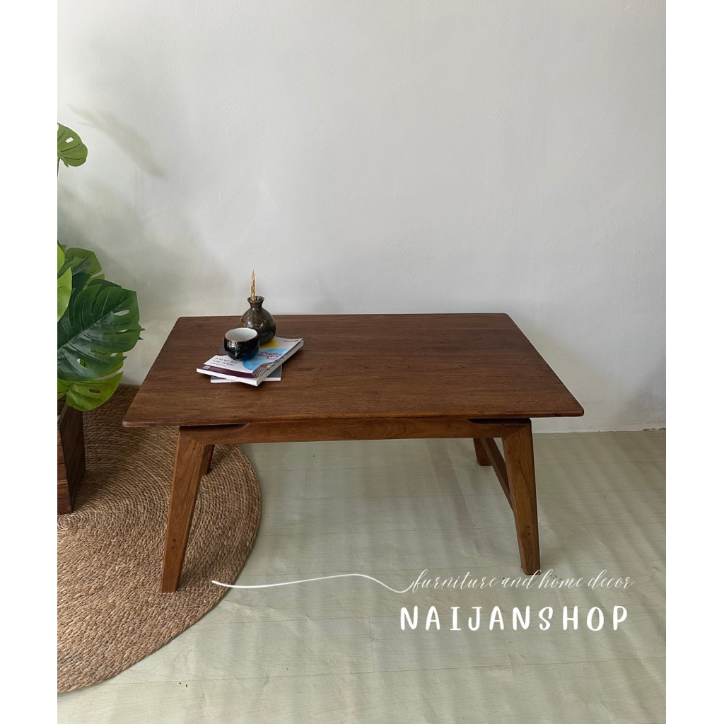 โต๊ะญี่ปุ่น ไม้สัก ขนาดใหญ่ 40*90*47 cm