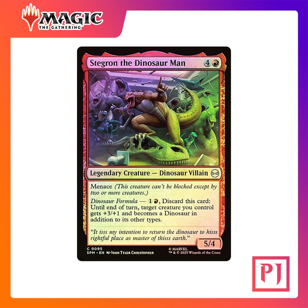 [MTG] Stegron the Dinosaur Man [SPM] [RED] [COMMON] [FOIL] [ENG] (การ์ดเมจิค / Magic the Gathering)