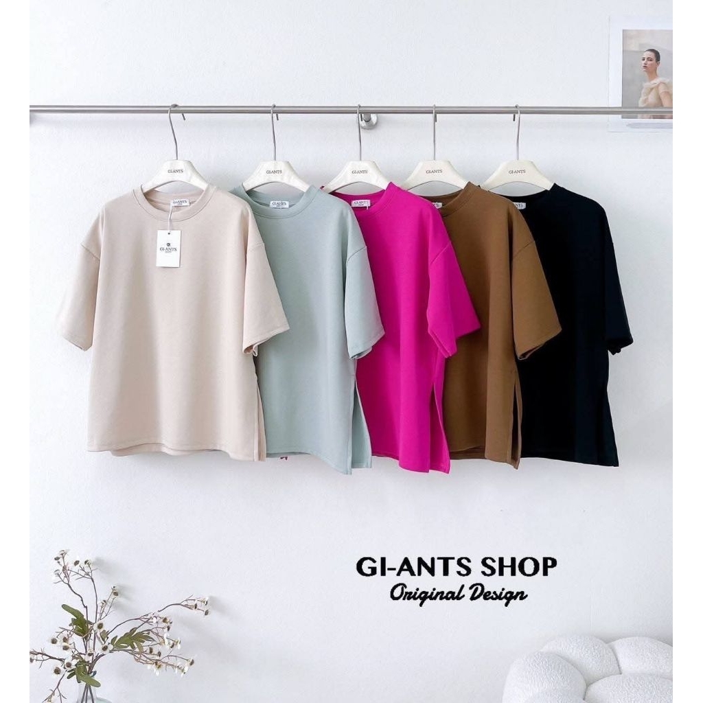 GI-ANTS (หน้าผ้า46″) เสื้อยืดคอกลมผ่าข้างทรงOversizeไหล่ตก ราคา ถูกที่สุด ดีลบีเคเค แกลเลอรีภาพที่ 8