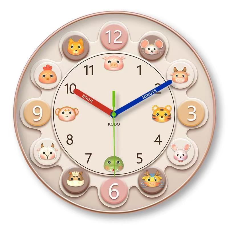 XM นาฬิกาแขวนสำหรับเด็ก ห้องนอนเงียบ ขนาด 12 นิ้ว ดีไซน์การ์ตูนน่ารัก เหมาะสำหรับห้องนอนของเด็กๆ