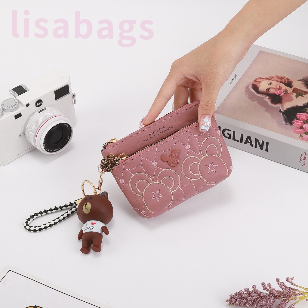 DQ80#AAกระเป๋าสตางค์ราคาถูกกระเป๋ามี3ใบใหญ่ ขนาด14*10.CM ซิปใส่เหรียญใส่บัตรได้ค่ะใส่แบงค์1000 พับครึ่งกระเป๋ายาว