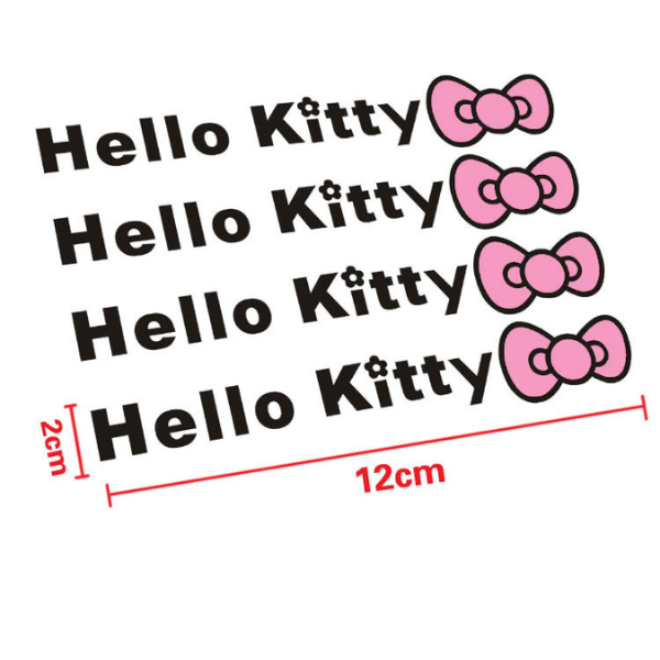 Hongyi Sticker สติ๊กเกอร์ตกแต่งรถยนต์ลายการ์ตูน KT แมว ขนาด 11x3cm และ 12x3cm ช่วยเพิ่มความสวยงามและปิดรอยให้รถของคุณ