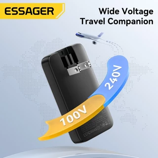 Essager 65W Type-C + USB-A GaN อุปกรณ์ชาร์จแบบพกพาบางเฉียบ