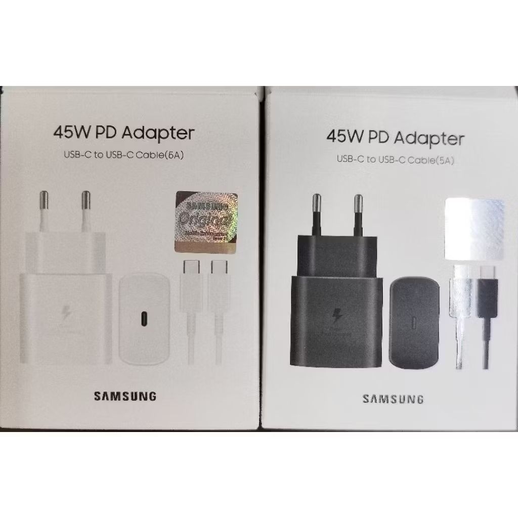 SAMSUNG 45W FASTCHARGE ** ADAPTER 45W + C TO C (5A) ** (PACKAGE)