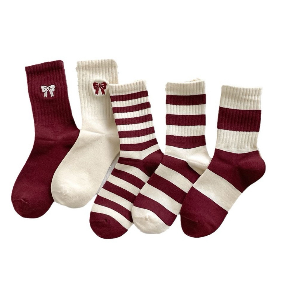 S05 ( ของแถม ) ถุงเท้าแดง คริสต์มาส คละลาย