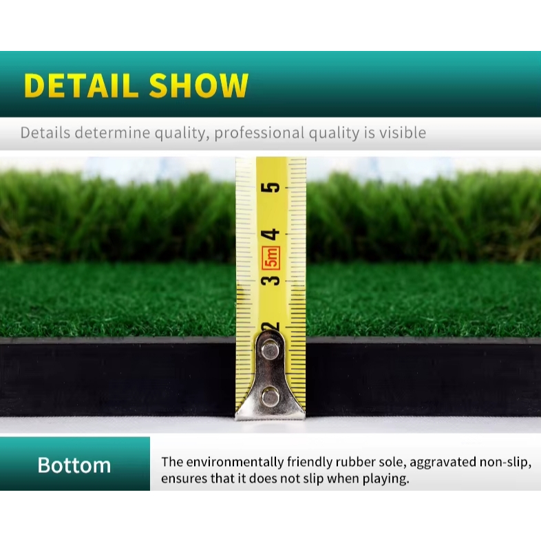 พรมซ้อมกอล์ฟ พื้นยางหนา เกาะพื้นได้ดี PGM หญ้าเทียม+หญ้าเรียบ (DJD005) - รูปที่ 5