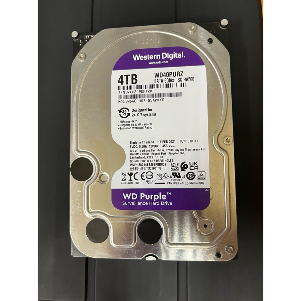Harddisk มือสอง WD Purple 4TB SATA3