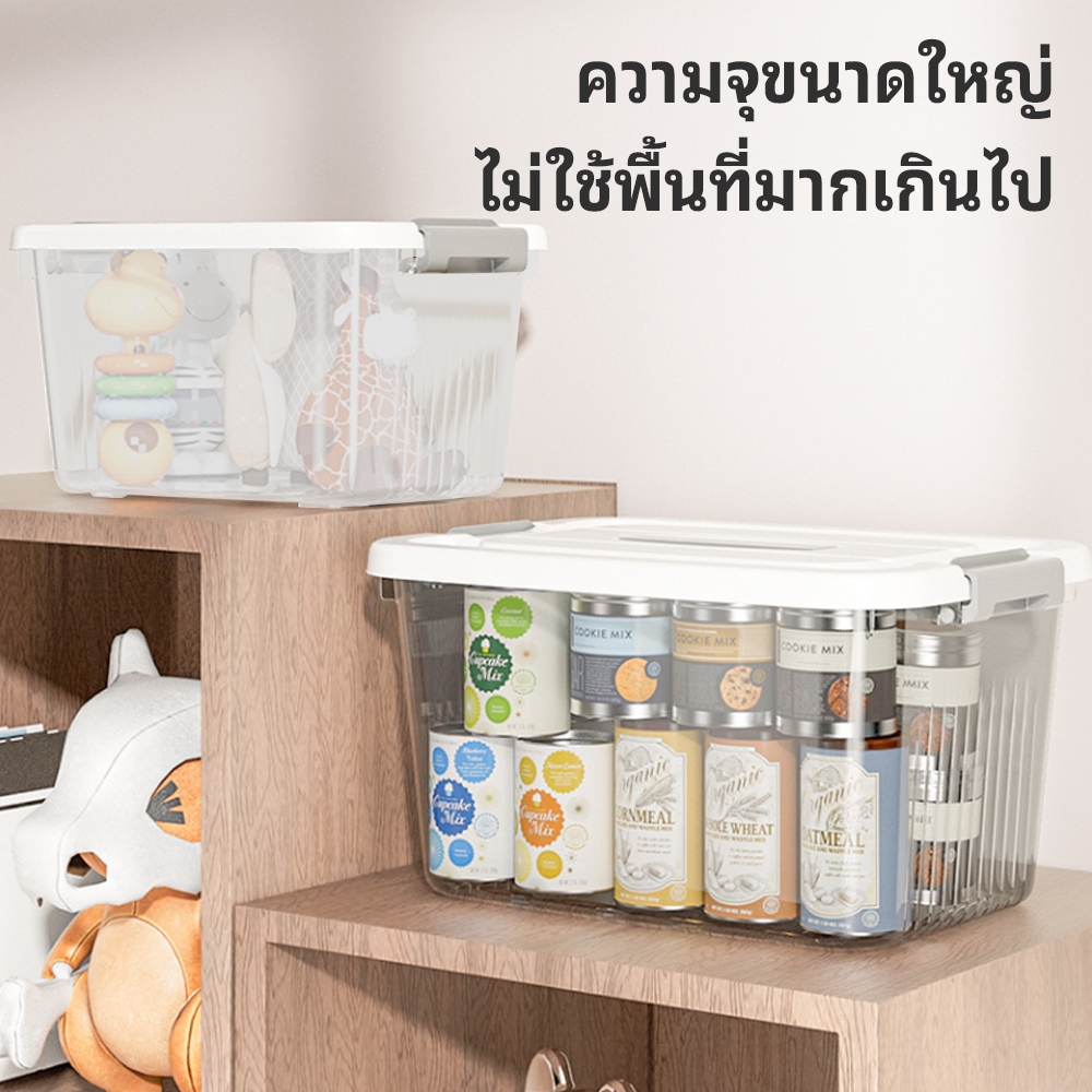 กล่องเก็บของ กล่องพลาสติก กล่องใส่เสื้อผ้า มีให้เลือก 5 ขนาด มีซ้อนได้ อเนกประสงค์ วัสดุ ชPP มีล้อ เก็บเสื้อผ้า COD