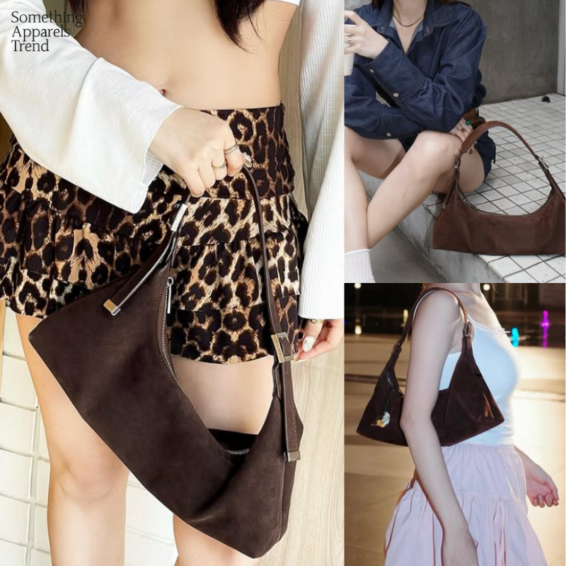 Somethingapparels trend – Jennie Shoulder bag -(รวมสี) กระเป๋าแทนที่มีราคาถูกกว่า (หนังกลับเทียม)สะพายข้าง กระเป๋าถือ ราคา ถูกที่สุด ดีลบีเคเค แกลเลอรีภาพที่ 6