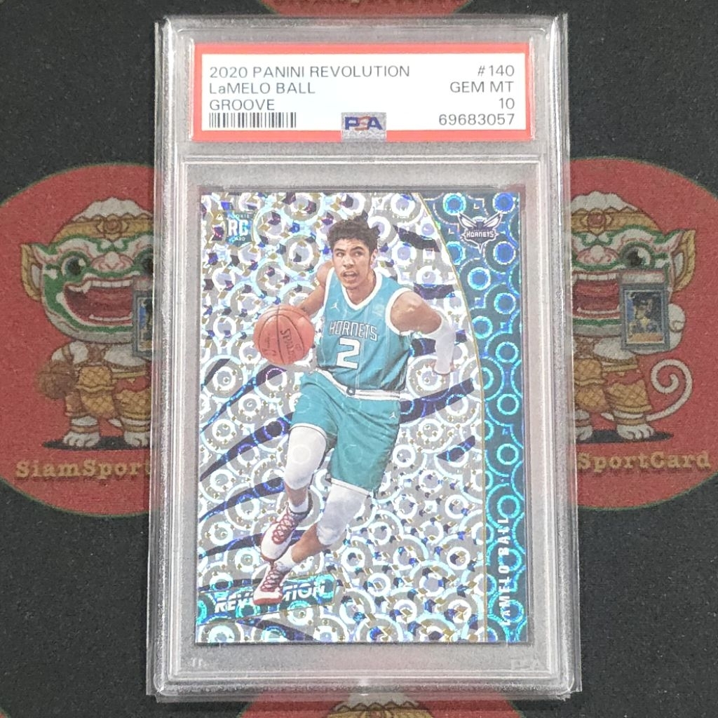 การ์ด​เก​รด​ Lamelo​ Ball​ RC 2020 Revolution Groove PSA​ 10