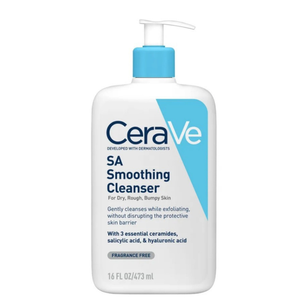 (EX 09/28) Cerave SA Smoothing Cleanser 473ml | เพื่อผิวไม่เรียบเนียน ผิวกร้าน รูขุมขนกว้าง