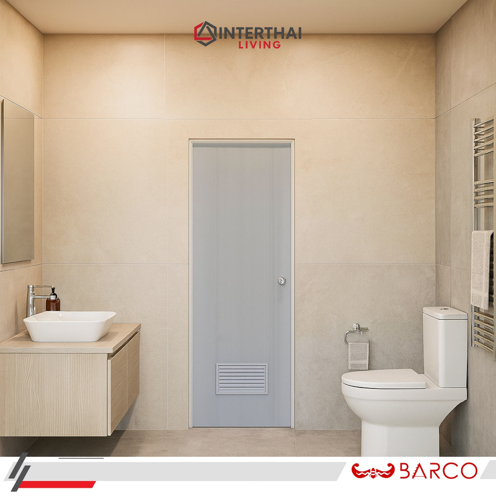 LION ประตู PVC แบบมีช่องลม (เฉพาะบาน  ไม่เจาะ)