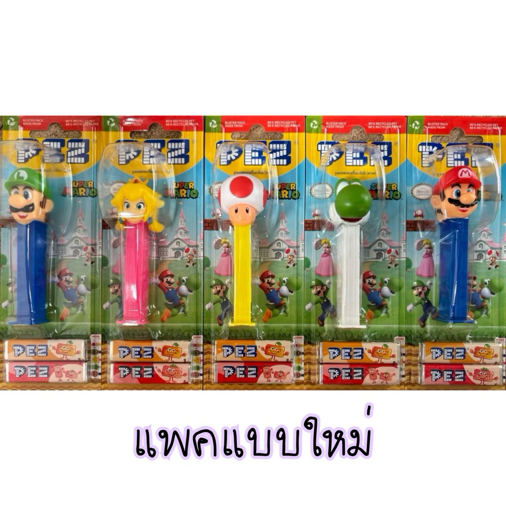 PEZ (เพซ) Nintendo (Super Mario) ลูกอมการ์ตูนหัวโต