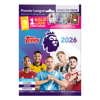 Topps การ์ดฟุตบอล Topps Premier League 2026 - Starter Pack แฟ้มการ์ดสำหรับเริ่มสะสม