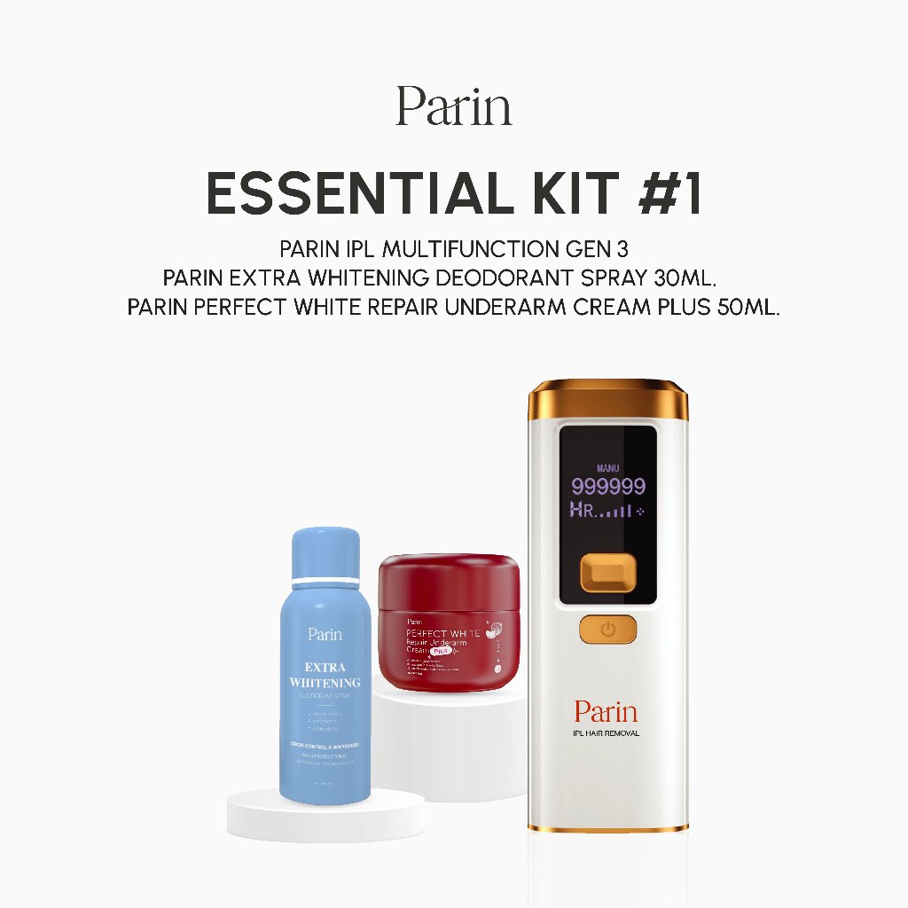 Parin Essential Kit #1 IPL GEN 3 & ครีมรักแร้ และ สเปรย์รักแร้ 30 ml มั่นใจใต้วงแขน เรียบเนียนไร้ขน 
