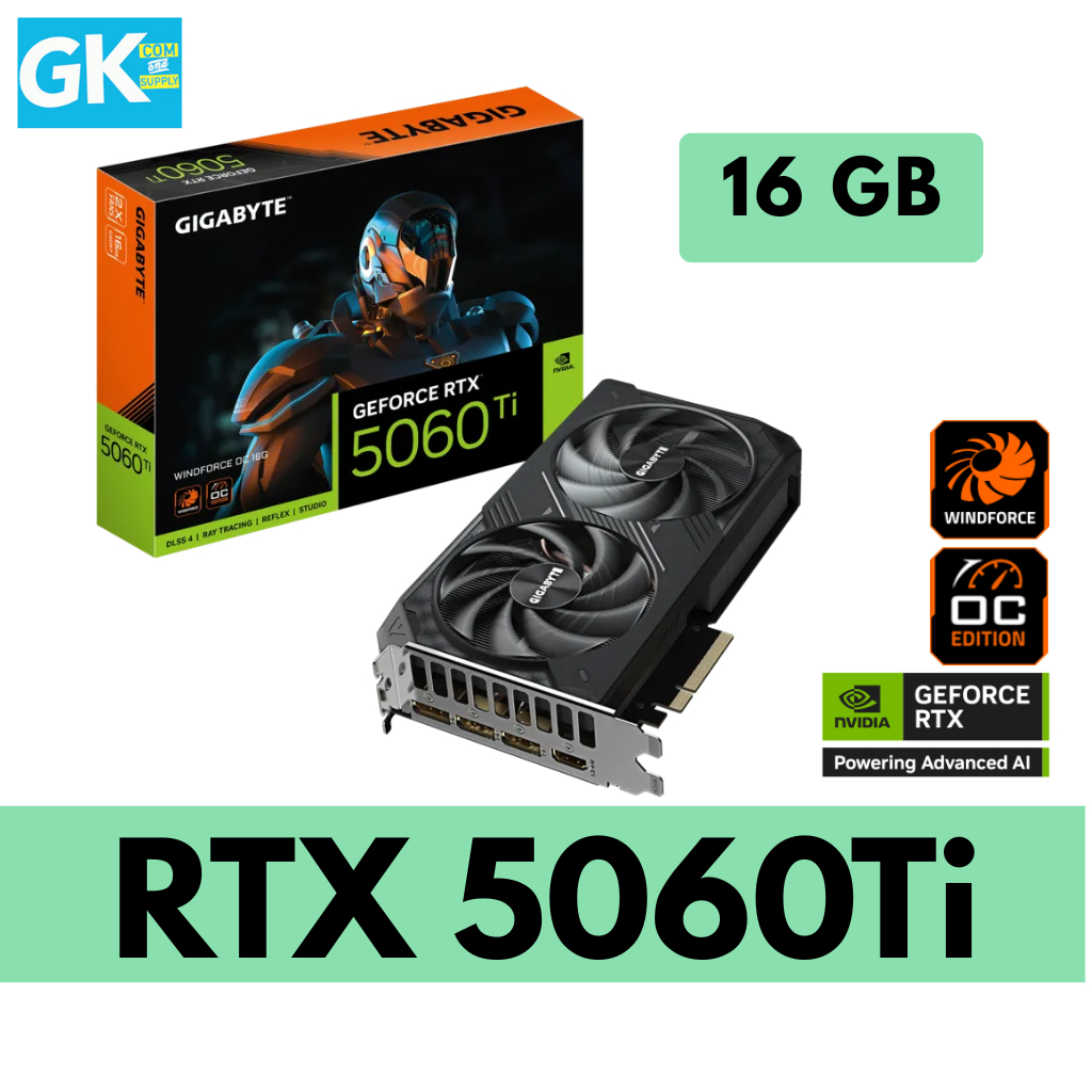Gigabyte GEFORCE RTX 5060Ti WINDFORCE 16G ของใหม่