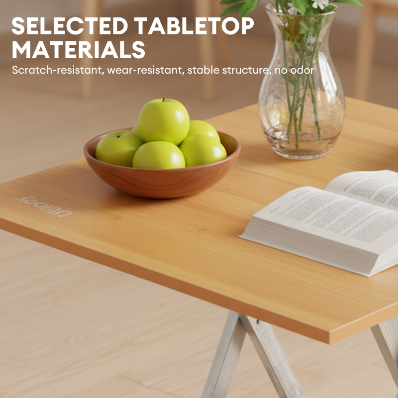 โต๊ะพับสี่เหลี่ยม โต๊ะกินข้าวแบบพกพา โต๊ะพับแบบพกพาสำหรับใช้ในครัวเรือน - รูปที่ 2