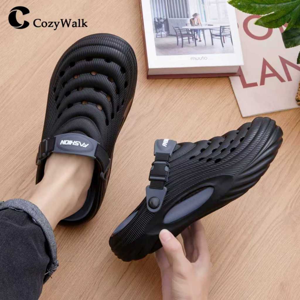 Cozywalk รองเท้า EVA ผู้ชาย แบบโฟม หัวโต ระบายอากาศดี กันลื่น ใช้ได้ในบ้าน/นอกบ้าน