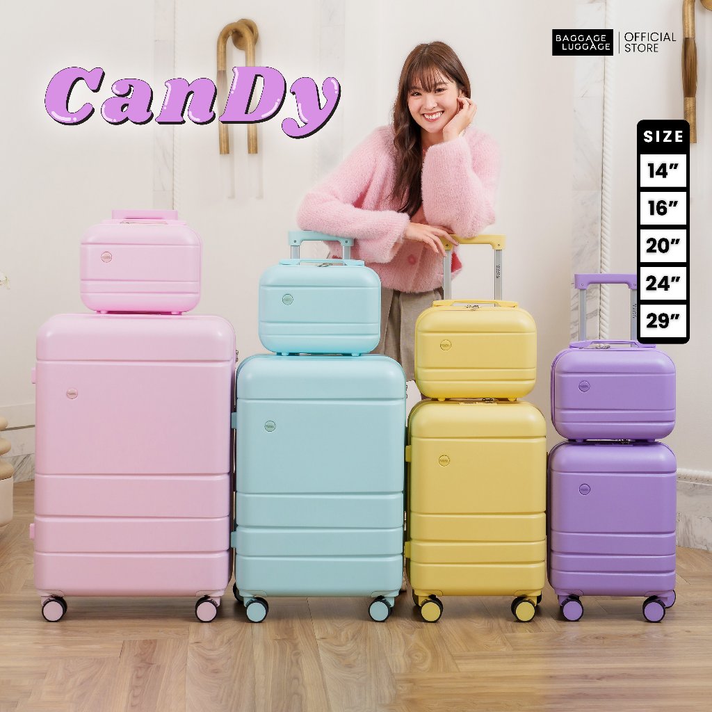 [รับประกัน 1 ปี แบรนด์แท้ 100%] กระเป๋าเดินทาง รุ่น CANDY ที่สุดของความคิ้วท์ by BAGGAGE LUGGAGE