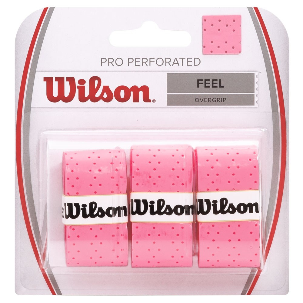 Wilson PRO OVERGRIP PERFORATED เทปพันด้ามไม้เทนนิส  3 Pack WRZ4005PK Official Store