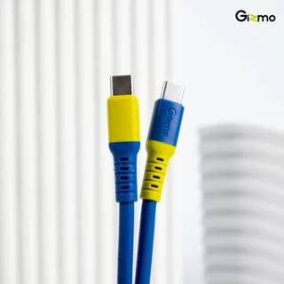 gizmo รุ่น GU-069 สายชาร์จ PD 60W พอร์ต Type-c to Type-c ชาร์จเร็ว สายอุด้ง สายงอได้ ยาว 1 ม. สีน้ำเงิน เหลือง ม่วง ขาว