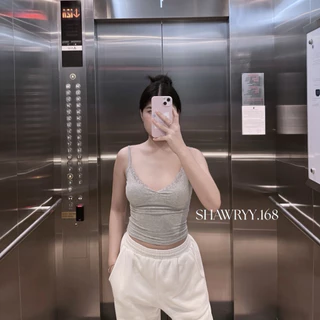 [NEW] SHAWRYY - Lace Lora Top สายเดี่ยวผ้านิ่ม แต่งลูกไม้ คัตติ้งกระชับสบาย สายปรับได้