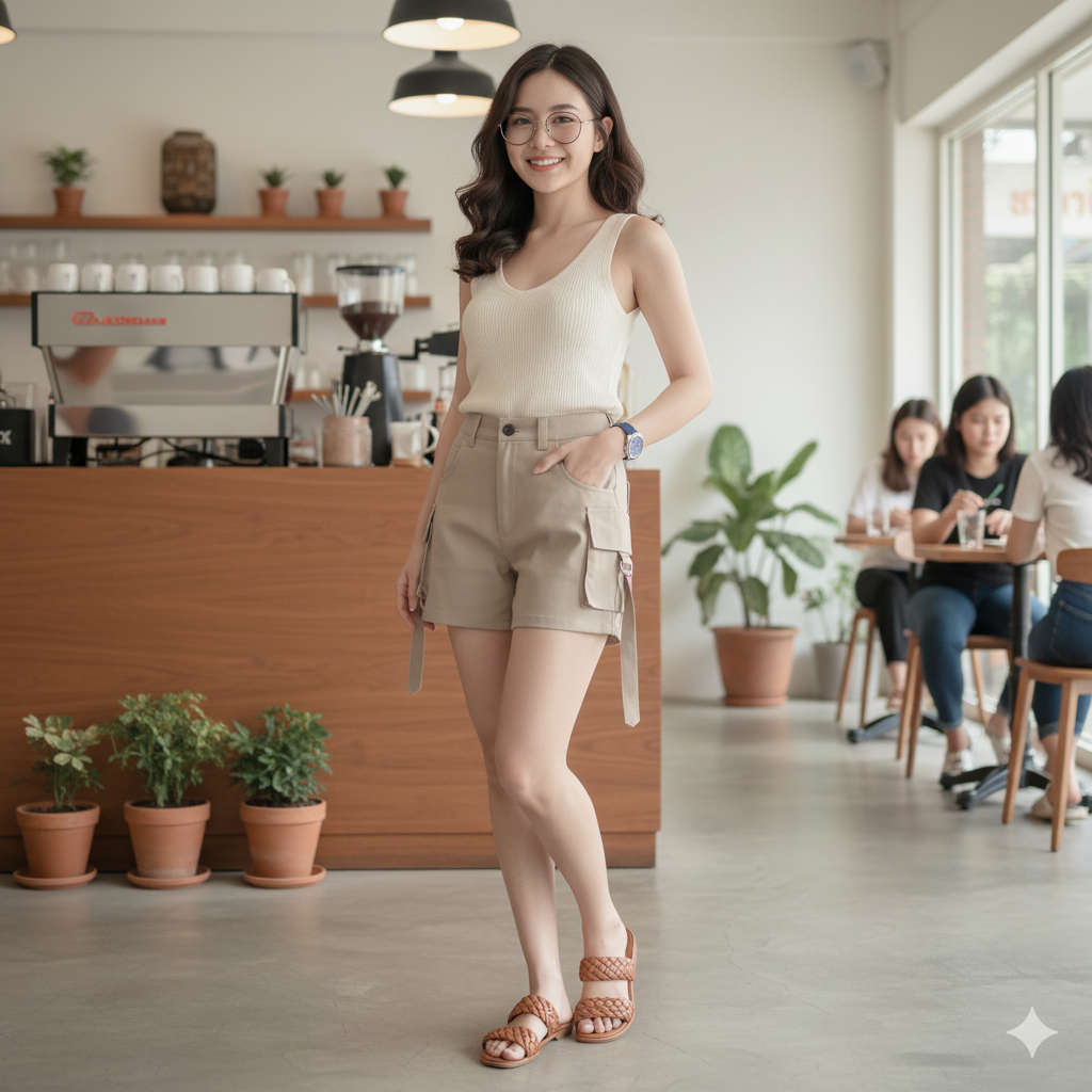 กางเกงขาสั้นวินเทจ”CARGO 4″ ฟรีไซส์ เอวสม็อคหลัง 24-30 นิ้ว มือหนึ่ง(ถ่ายจากสินค้าจริง) ราคา ถูกที่สุด ดีลบีเคเค แกลเลอรีภาพที่ 6