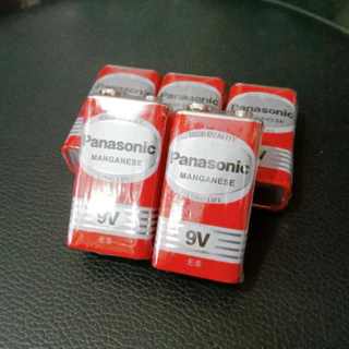 NEW แบตเตอรี่ Panasonic Battery 9V ถ่าน 9V ไฟแรงดี ถ่านแดง 6F22ND Manganese Battery