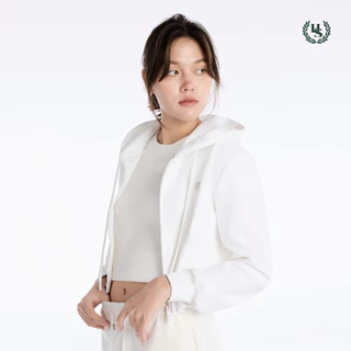 Highschool Basic Collection : Relax Comfy neoprene Crop Hoodie เสื้อฮู้ดดี้ครอป - OTG23789
