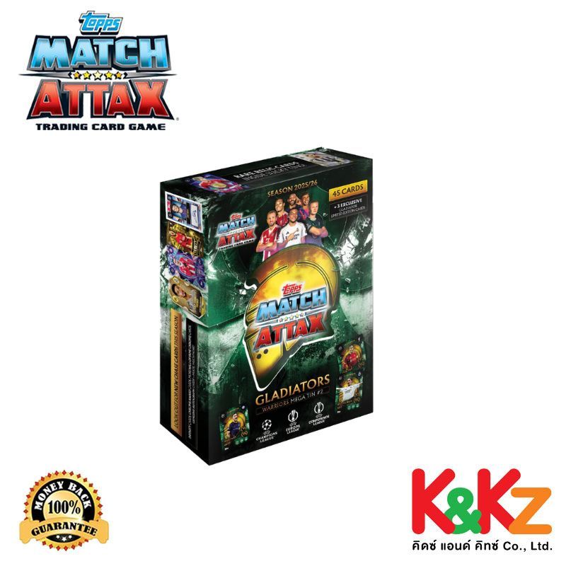 Topps Match Attax UCC 25/26 Mega Tins 'Warriors' #2 / การ์ดฟุตบอล UCC แมตช์แอทแทค กล่องเหล็ก เมก้าทิน สีเขียว
