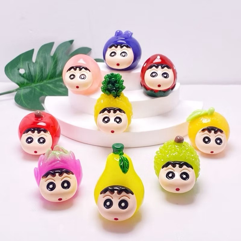 🍓พร้อมส่งในไทย 🥝 น้องชินจุงผลไม้ ขนาด M เป็นเรซิ่น💌 แบบสุ่มสี 💌ราคาต่อตัว - รูปที่ 2