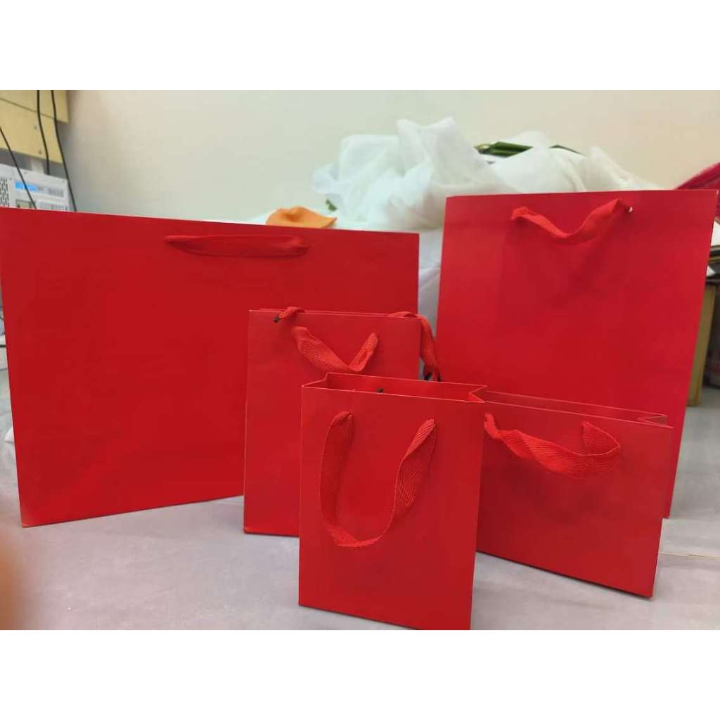 🌟ถุงกระดาษ สีแดง เคลือบเงา ถุงกระดาษใส่ของรับไหว้ ใส่ของขวัญ ของชำร่วย กระดาษหนาหูหิ้วทนทาน พร้อมส่ง - รูปที่ 6