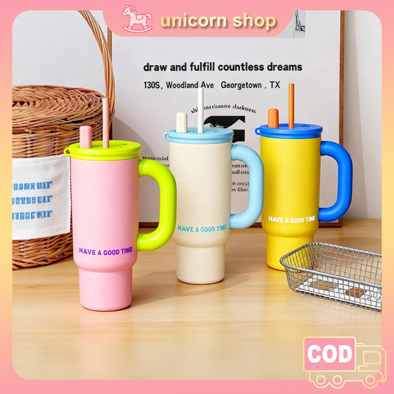 Ice Master Cup 700ML ถ้วยน้ําฟางความจุขนาดใหญ่ 316 สแตนเลสขวดน้ําเก็บความเย็น  Bawang Cup