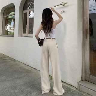 Jinnie Trouser กางเกงขากระบอกใหญ่ กางเกงผู้หญิง ใส่ทำงาน ใส่เที่ยว LT43