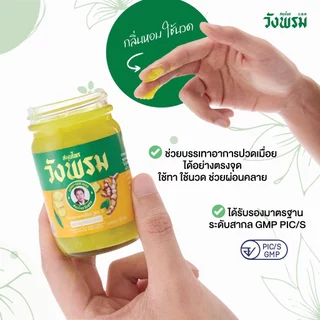 Wangpromherb สมุนไพรวังพรม ยาหม่องผสมไพล สูตร2 ขนาด 50 กรัม ( 12 ขวด)