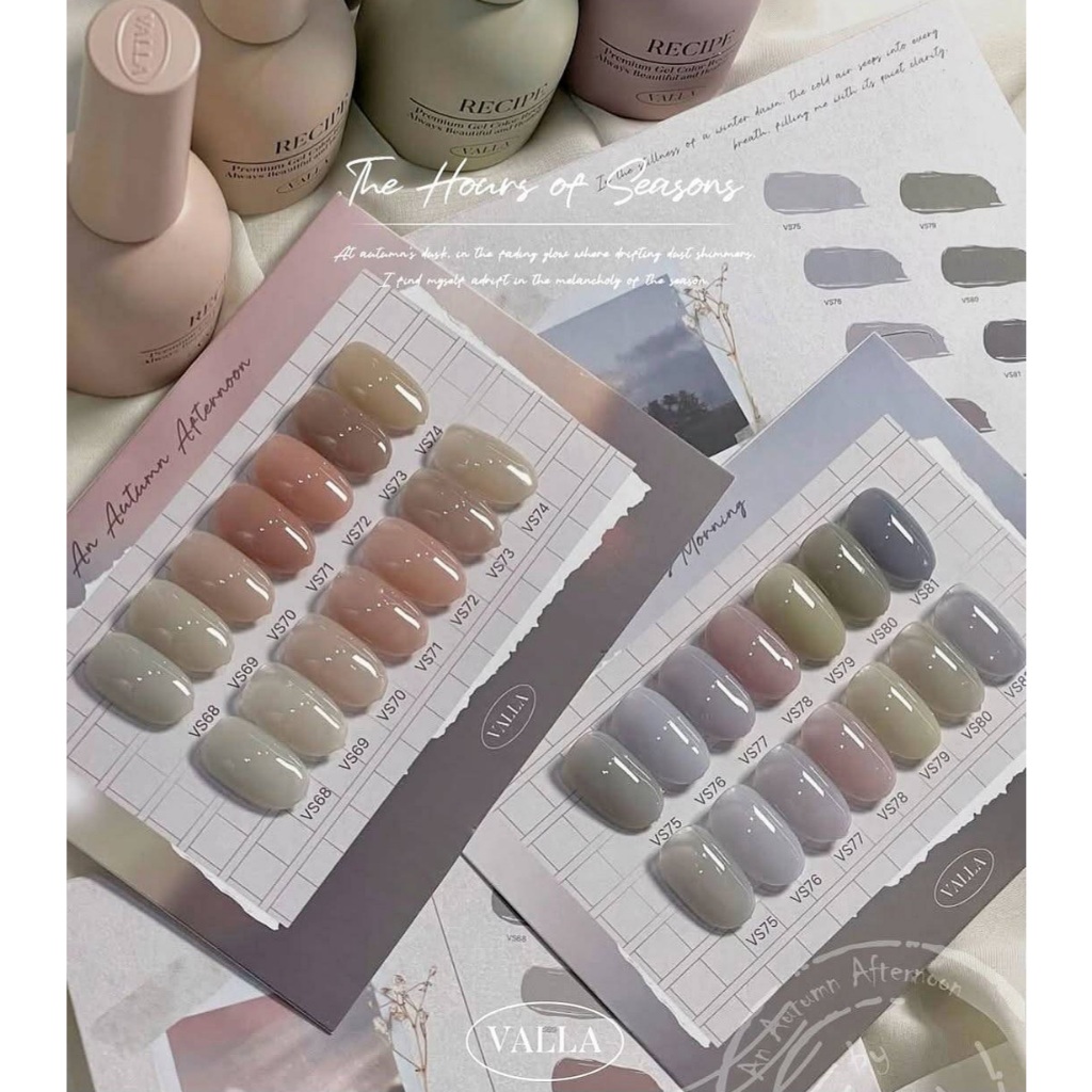 แยกขายสีเจลValla 🇰🇷Autumn Afternoon●Winter Morning 14 สีกึ่งไซรัป ของแท้จากเกาหลี