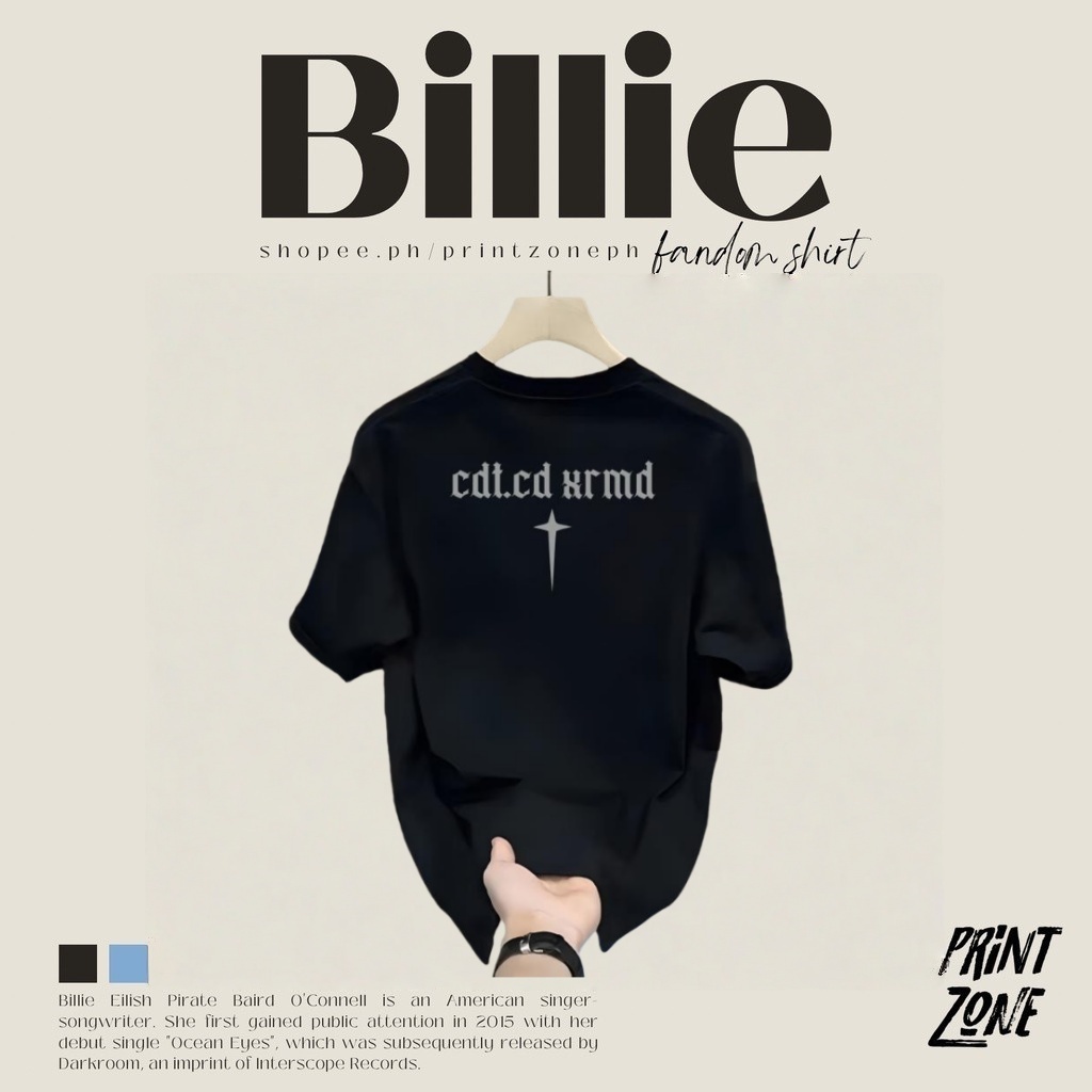 Basi เสื้อยืด oversize unisex สกรีนหน้าหลัง ลาย "cdt.cd hrmd" ผ้าคอตตอน100% เนื้อผ้าเกรดพรีเมียม คอก